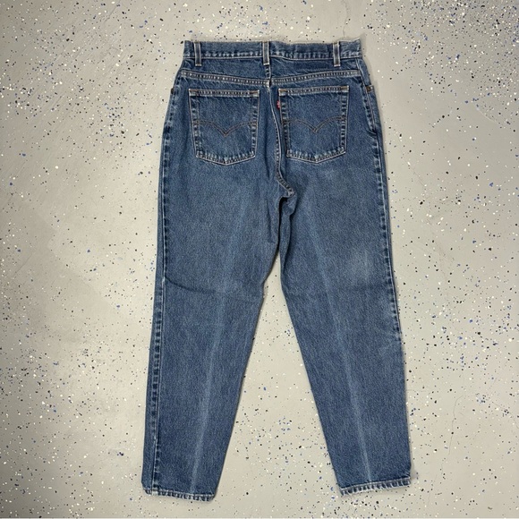 Vintage 90s Levi's 550 Relaxed Fit Tapered Leg Jeans Distressed Made In USA 14 - Picture 5 of 11